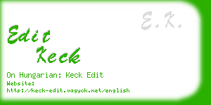 edit keck business card